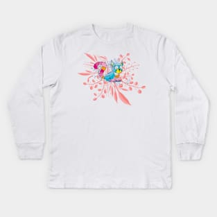 Spring Raccoon Kids Long Sleeve T-Shirt